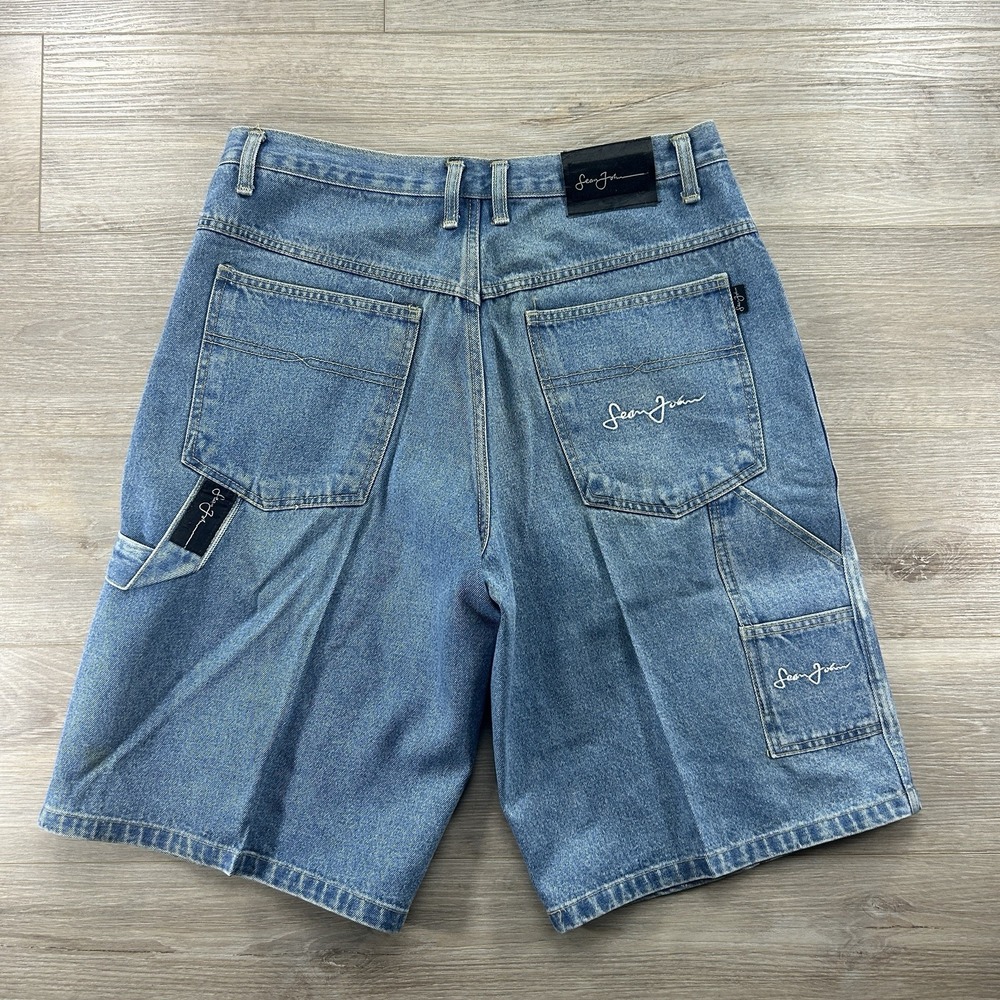 VTG Sean John Jean Jorts Shorts Mens 36 Denim Baggy Hip Hop Y2K Carpenter